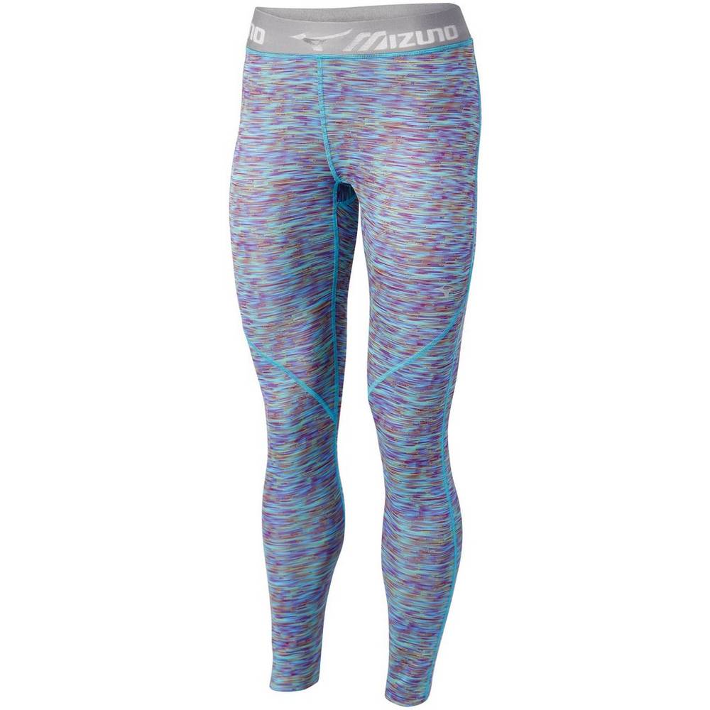 Mallas Mizuno Impulse Print Long Mujer Azules Turquesa Comprar KDME-34920